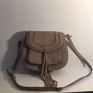 Western  Crossbody Bag with Suede Material